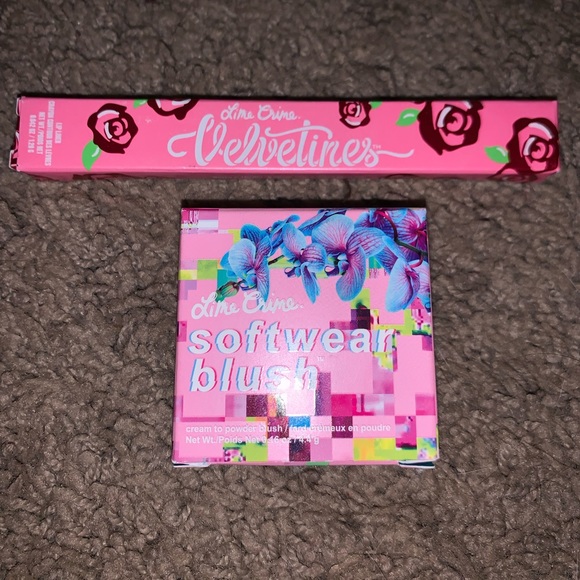 Lime Crime Iridescent Lip Topper Bundle+Plushies,Softwear Blush&Velvetines Liner - Picture 4 of 4